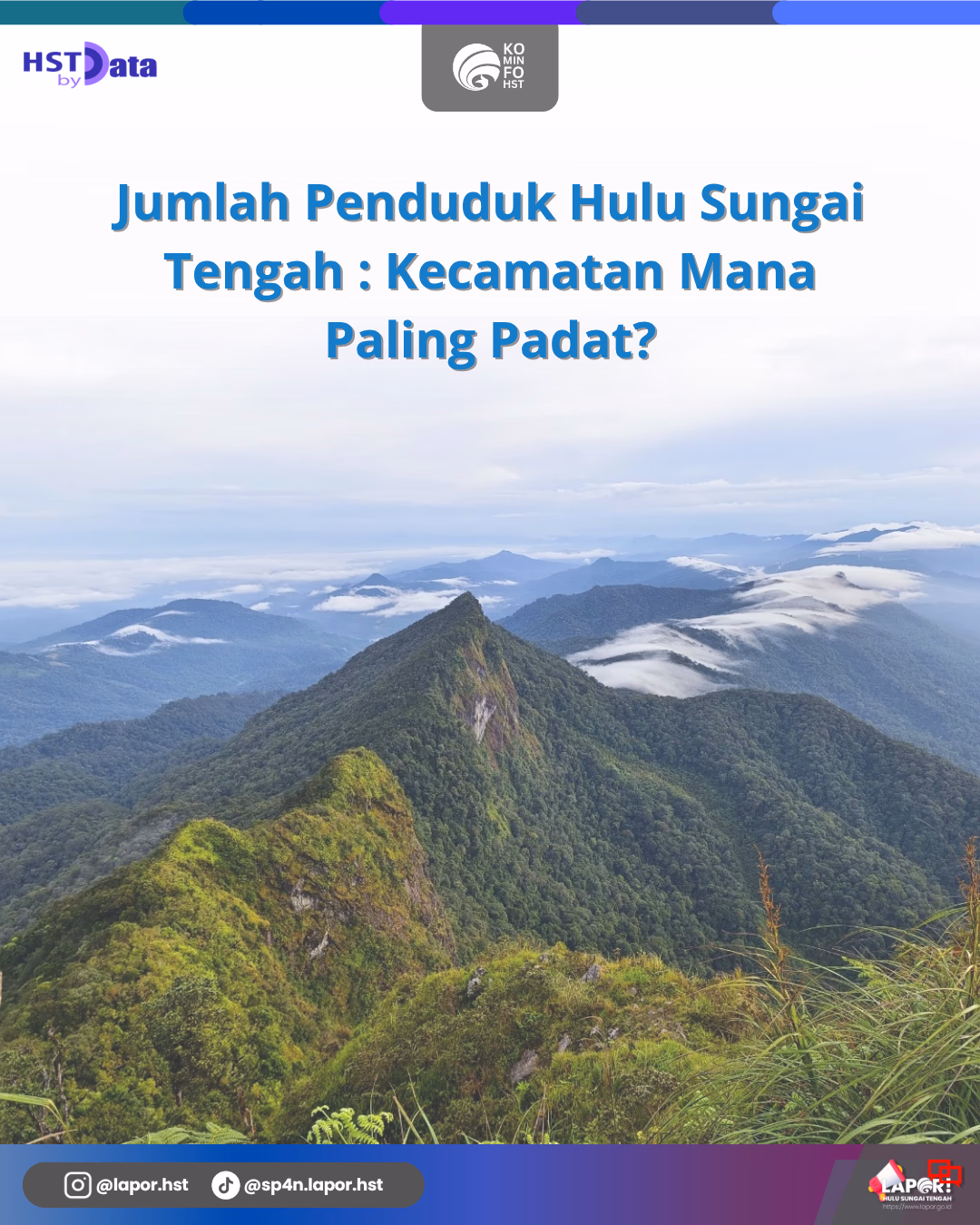 Preview infografis: Jumlah Penduduk Hulu Sungai Tengah : Kecamatan Mana Paling Padat?