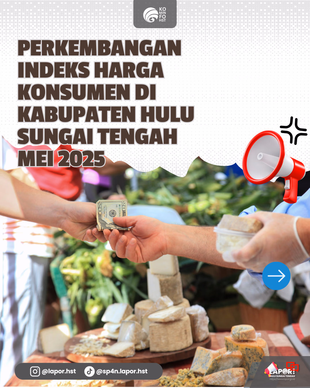 Preview infografis: Perkembangan Indeks Harga Konsumen di Kabupaten Hulu Sungai Tengah Mei 2025