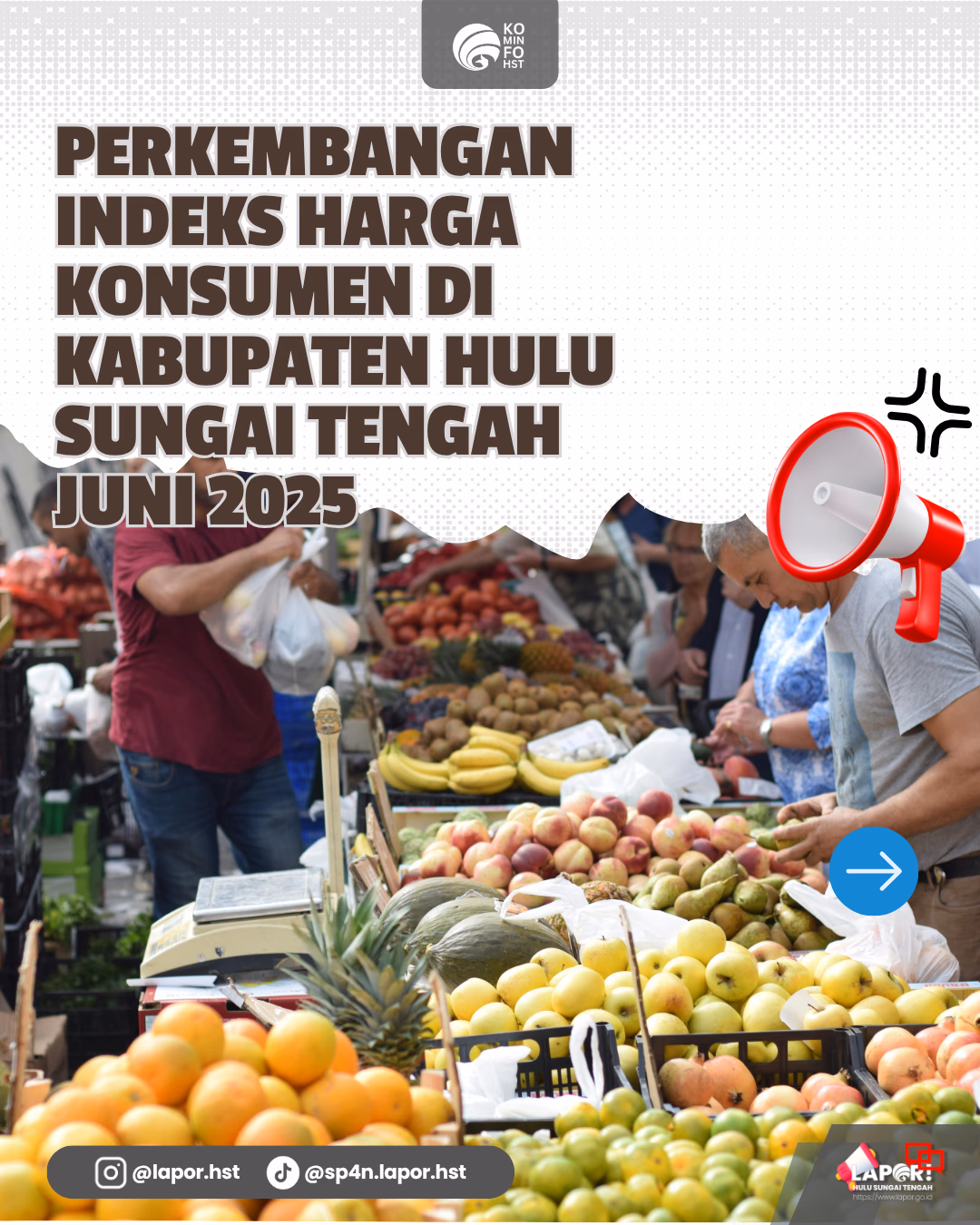 Preview infografis: Perkembangan Indeks Harga Konsumen di Kabupaten Hulu Sungai Tengah Juni 2025