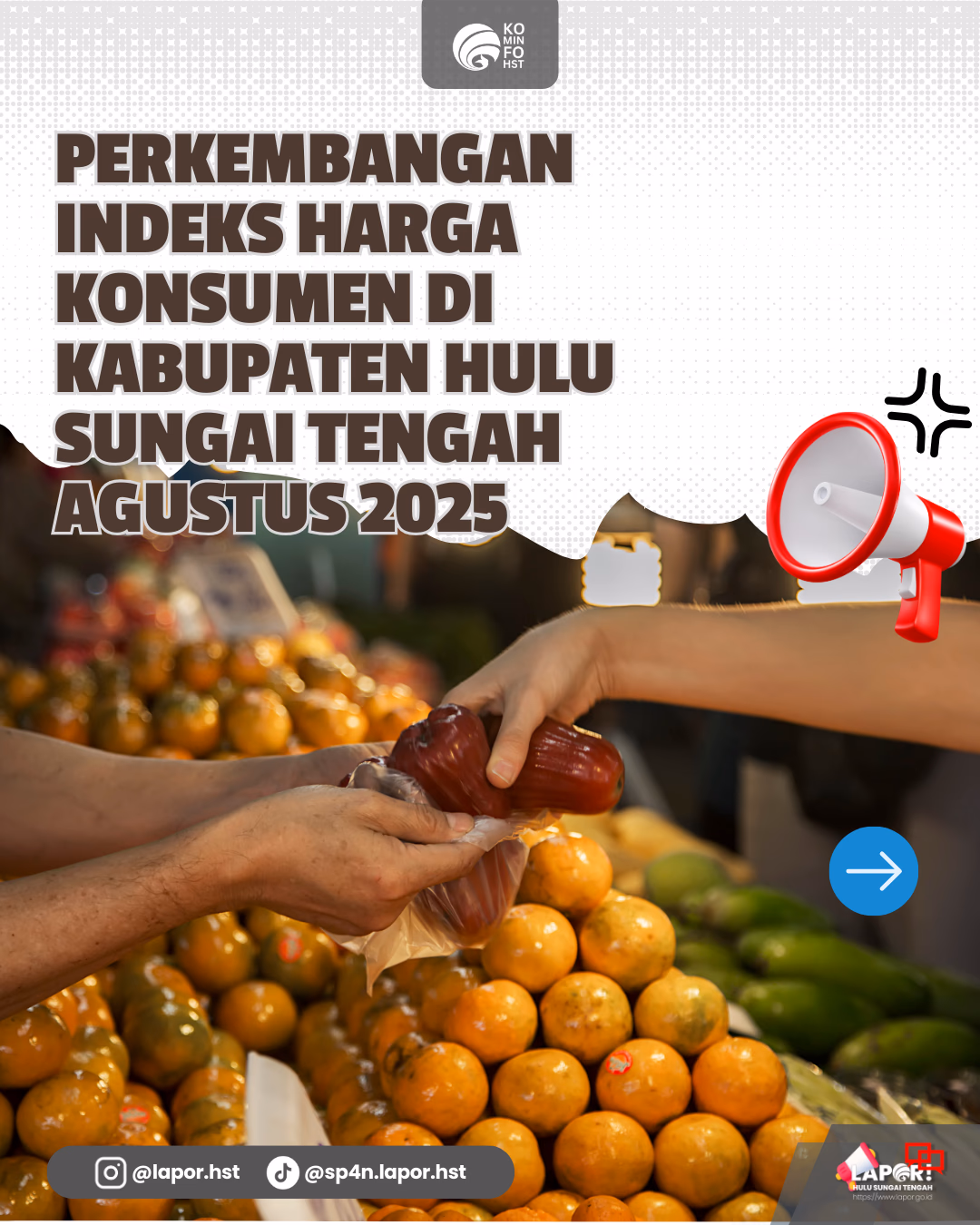 Preview infografis: Perkembangan Indeks Harga Konsumen di Kabupaten Hulu Sungai Tengah Agustus 2025 